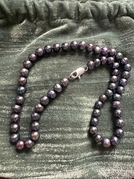 Jewelry - Chrome Genuine Pearl Necklace